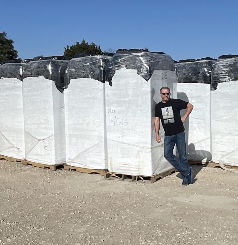 Having storage space available for supplies like growing media, has made it easier for Matt Ruibalto buy some products in bulk. (Photo courtesy of Ruibal’s of Texas)