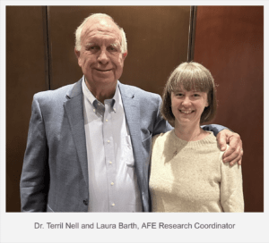 Dr Terril Nell and Laura Barth AFE Research Coordinator
