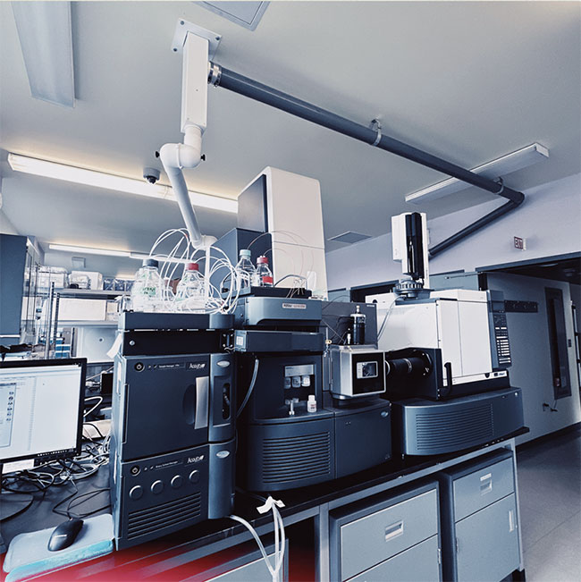 Liquid chromatography and atmospheric pressure gaschromatography systems, coupled with a quadrupole time of
flight mass spectrometer, form a powerhouse duo for capturing
the nuance of plant chemistry. 