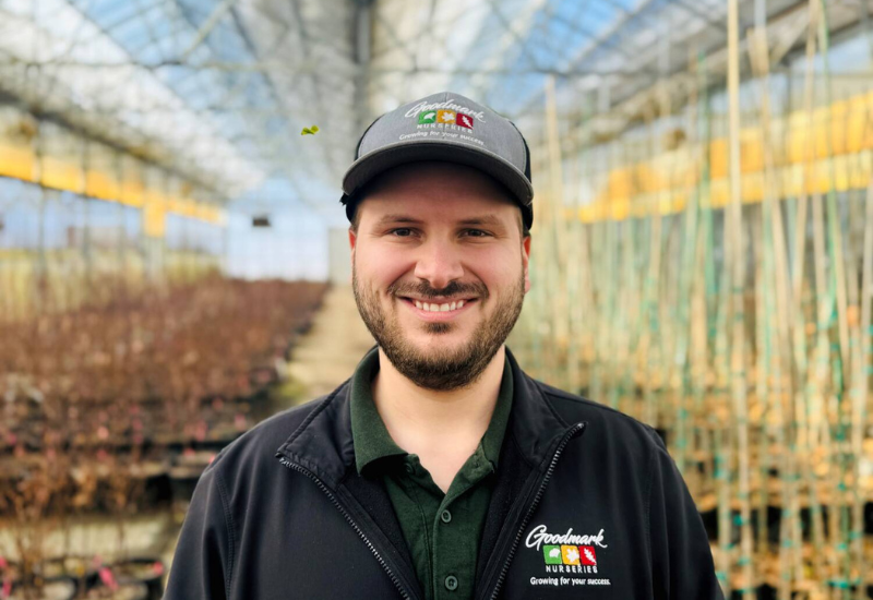 image of GPN's Forty under 40 winner Class of 2025: Andy Fields standing inside a greenhouse