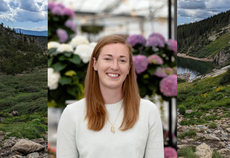 image of GPN's Forty under 40 winner Class of 2025: Baylee Knutson with flowers in the blackground