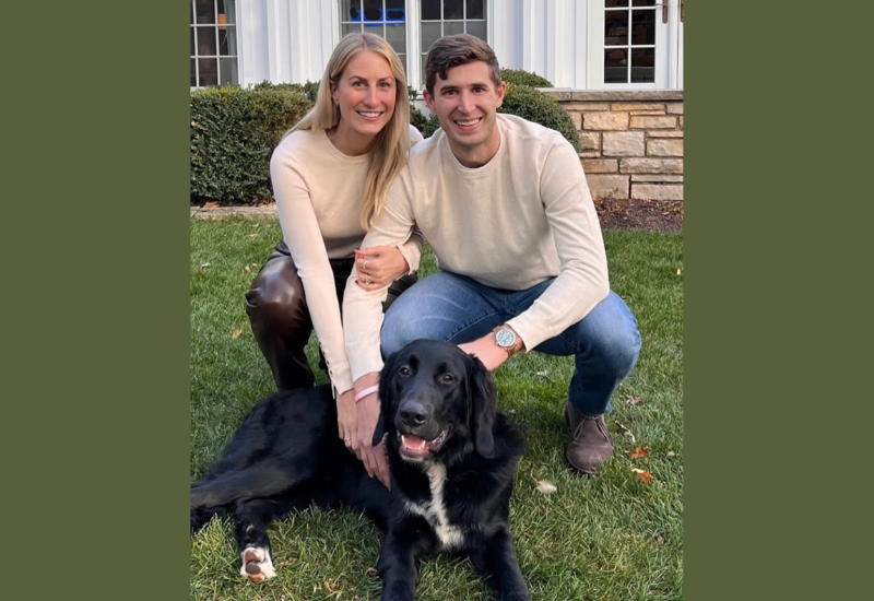 image of GPN's Forty under 40 winner Class of 2025 Carleigh Rendell, partner and dog.