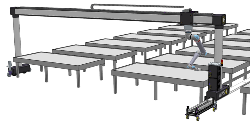 robotic arm setup for a greenhouse