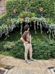 Theo visits the Camelliahouse at Planting Fields Arboretum. Photo courtesy of Megan Landazuri.