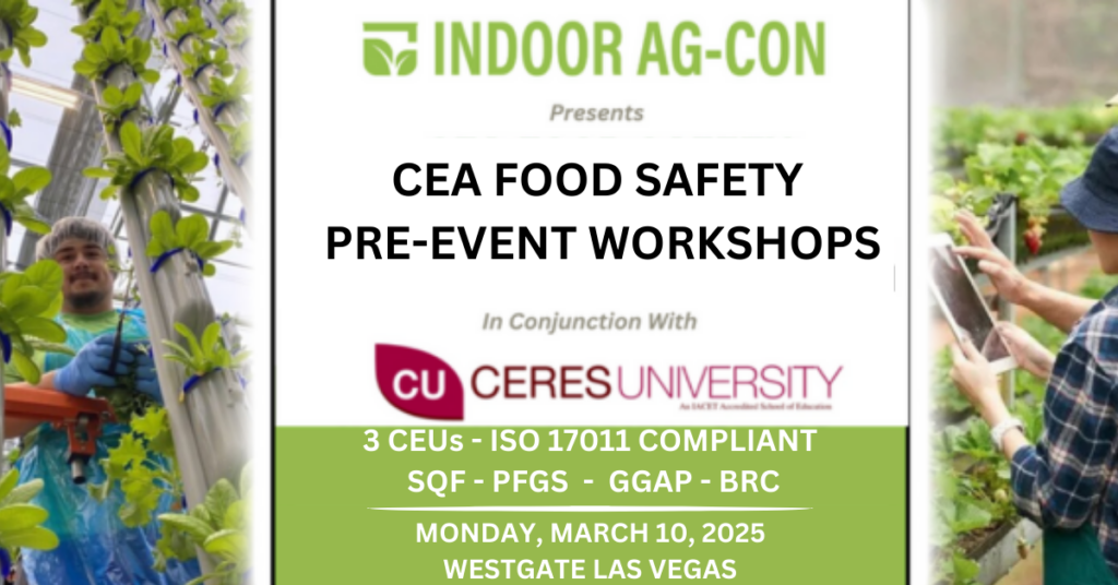 Indoor Ag-Con announces food safety workshops
