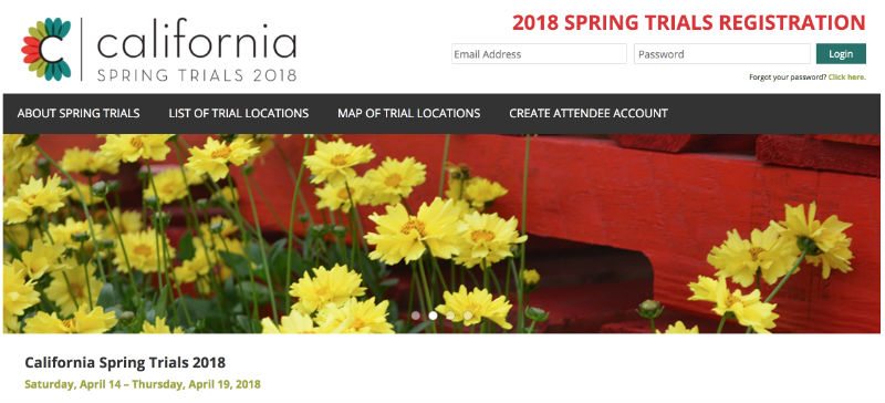 New California Spring Trials Registration Site Now Open