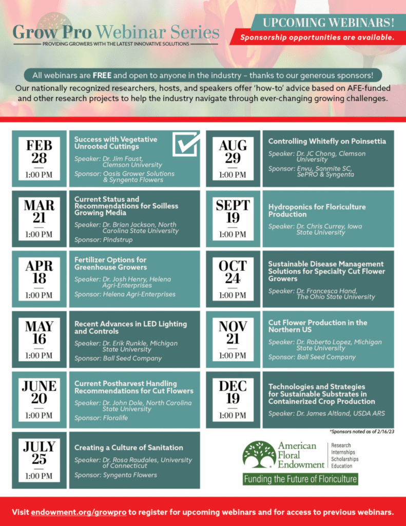 Full lineup of 2023 AFE webinars is available