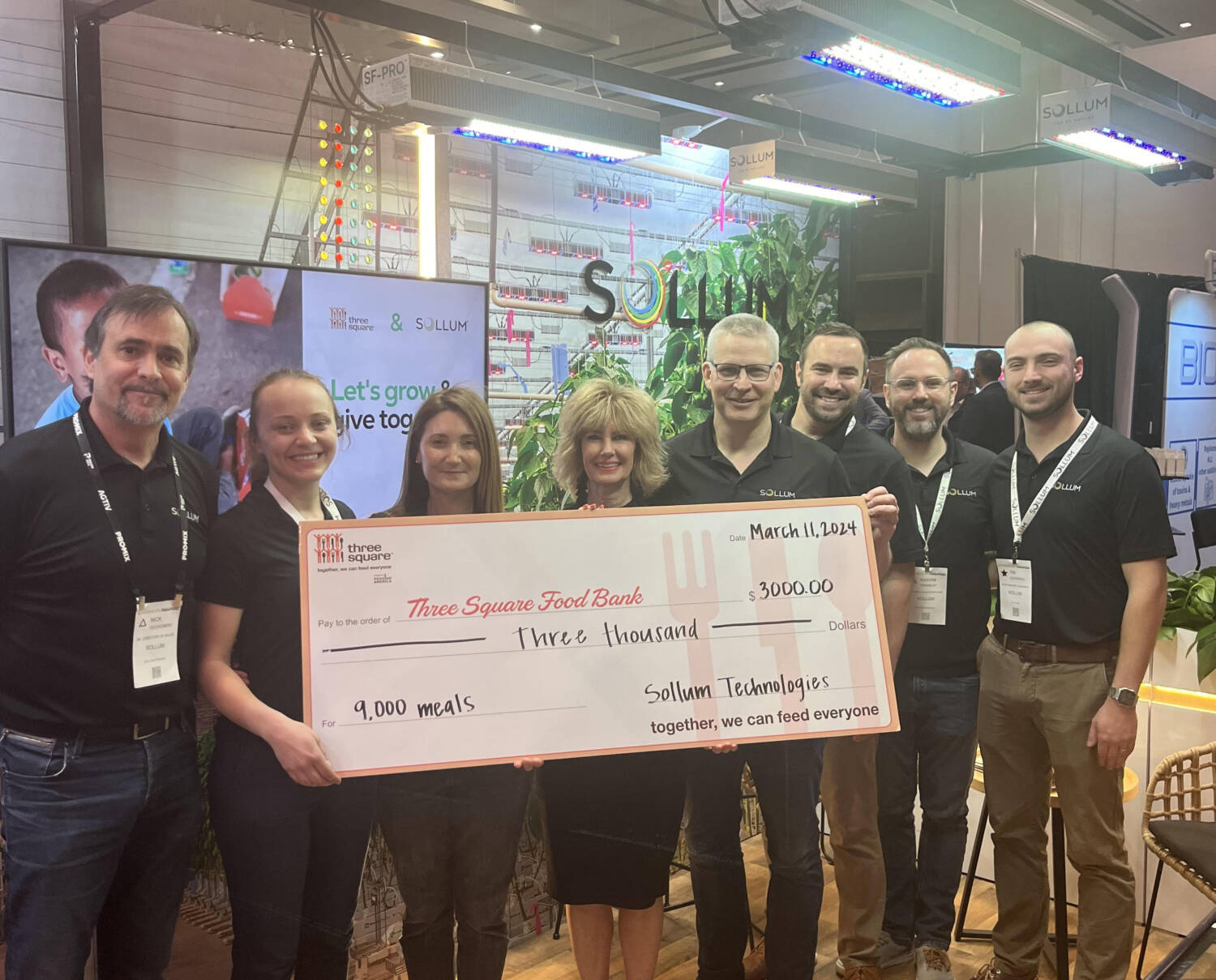 Sollum Technologies-Three Square donation