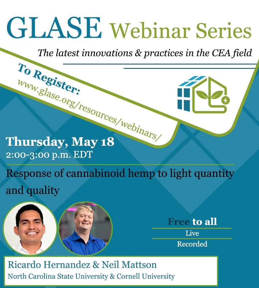 GLASE webinar to explore cannabinoid hemp response to lighting