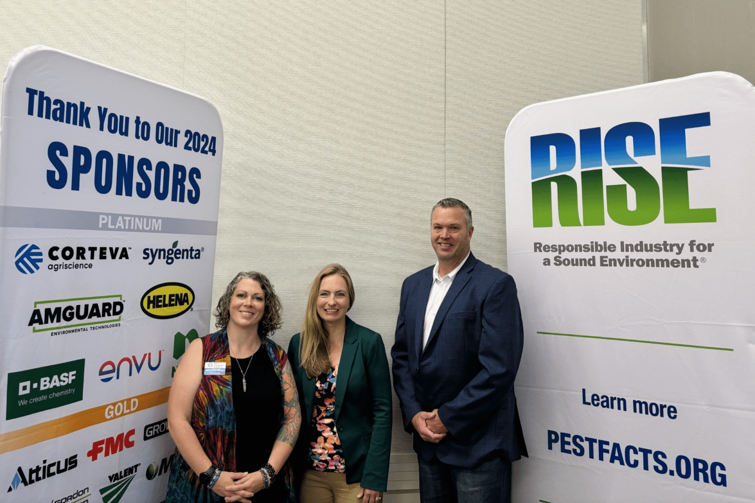 Speakers during the RISE Industry Issues Breakfast held at Cultivate ’24 was from left Jennifer Moss, CEO, Moss Greenhouses; Megan Provost, President, RISE; and Jordan Rolfe, COO and General Counsel, Olson’s Greenhouse Gardens.