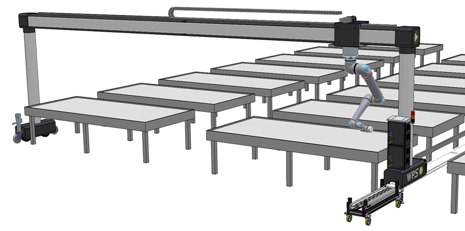 robotic arm setup for a greenhouse