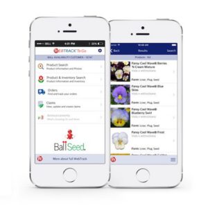 WebTrack To Go App. Photo: Ball Seed
