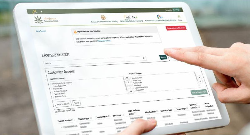 California Cannabis Licensing Authorities Unveil License Search Tool
