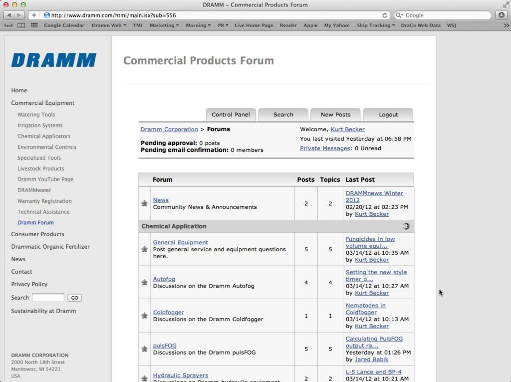 Dramm Offers Troubleshooting Forum