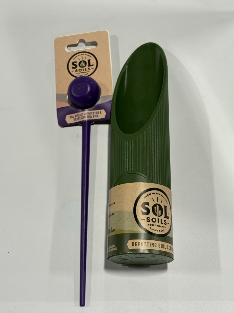 Repotting Scoop and Soil Pick tool from Sol Soils